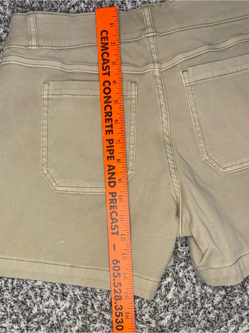 SPANX Twill Utility Shorts Beige High Rise Stretch Shaping Shorts Women’s - Picture 7 of 8